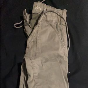 American Eagle olive jogger jeans
